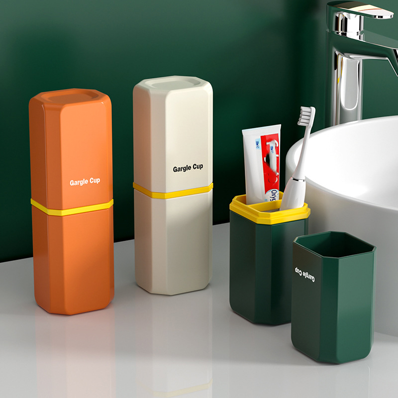 Home Edit Bathroom Storage - Luxury Travel Wash Cup Portable Toothpaste