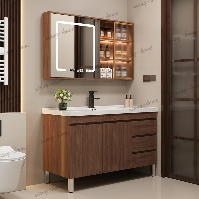 Home Bathroom Vanity Combo - Storage Perfume Bathroom Cabinet Mirror Organizer