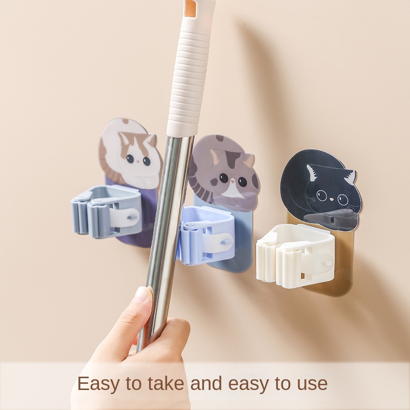 3/4PCS Mop Holder Self-adhesiv - огляд і ціна Home Edit Bathroom Storage