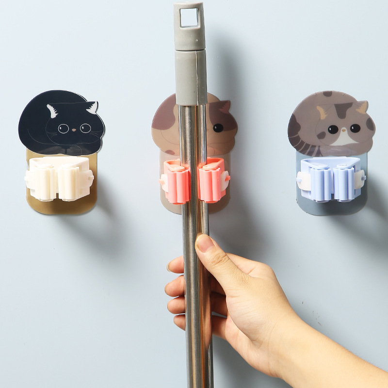 3/4PCS Mop Holder Self-adhesiv - огляд і ціна Home Edit Bathroom Storage