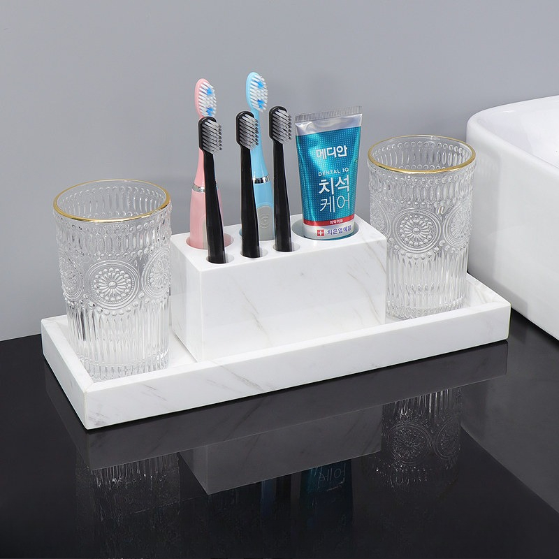 Marble Vanity Tray Bathroom Or - огляд і ціна Home Bathroom Organizer