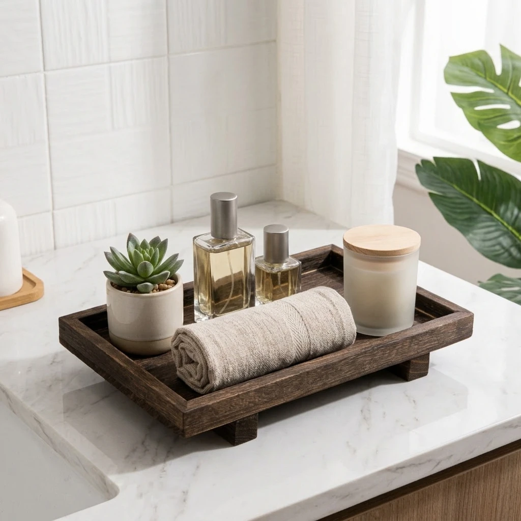 Retro Wooden Desk Storage Tray - огляд і ціна Home Edit Bathroom Storage