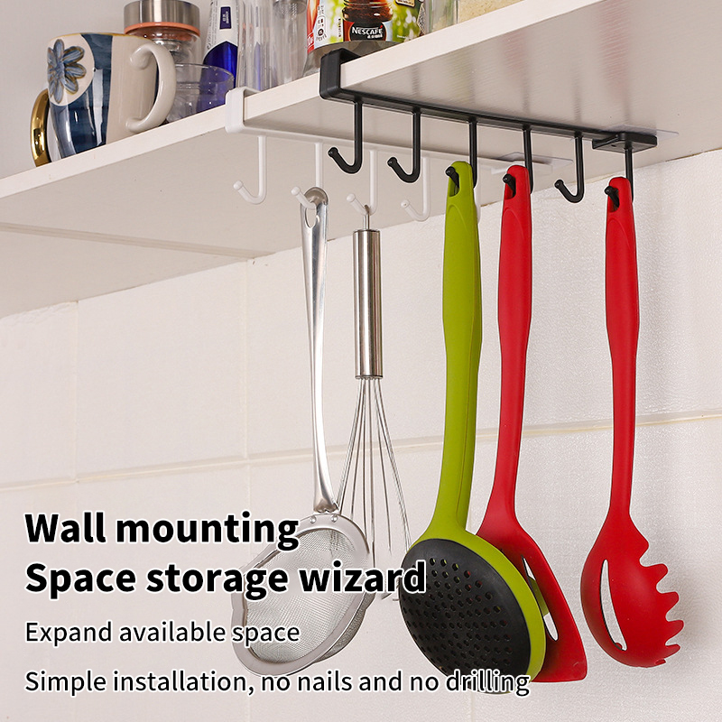 6 Hooks Storage Shelf Plastic  - огляд і ціна Home Edit Bathroom Storage