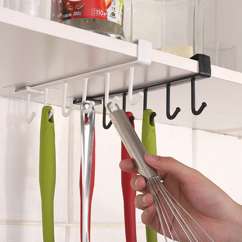 6 Hooks Storage Shelf Plastic  - огляд і ціна Home Edit Bathroom Storage