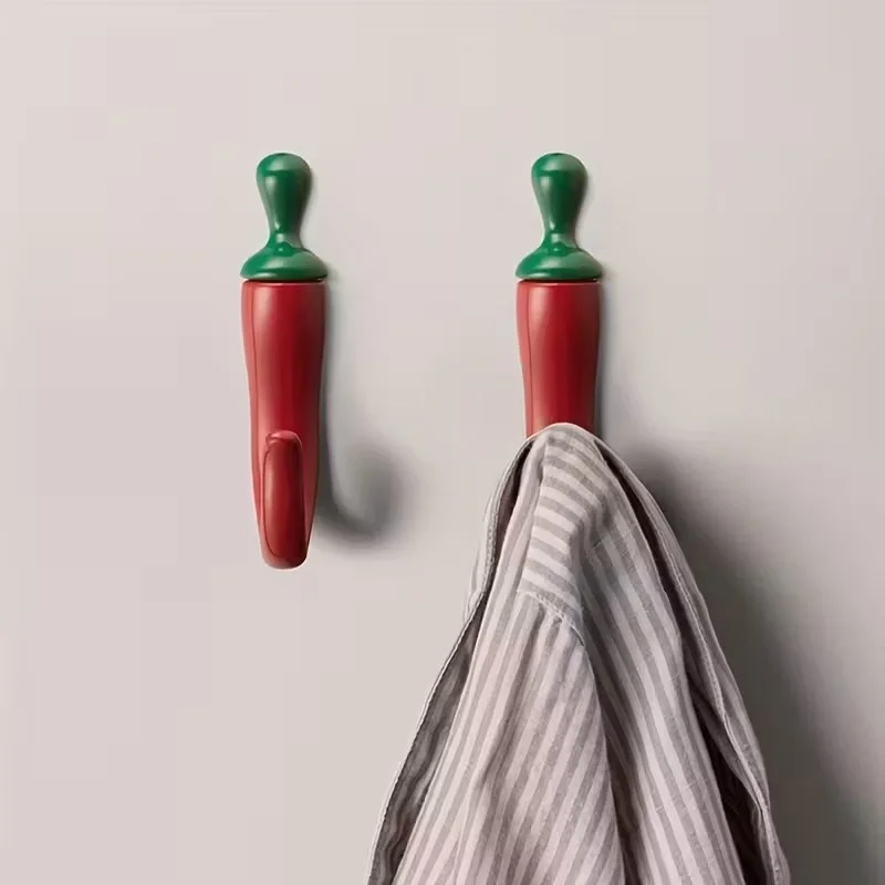 10PC Pepper Shaped Wall Hooks  - огляд і ціна Home Bathroom Organizer